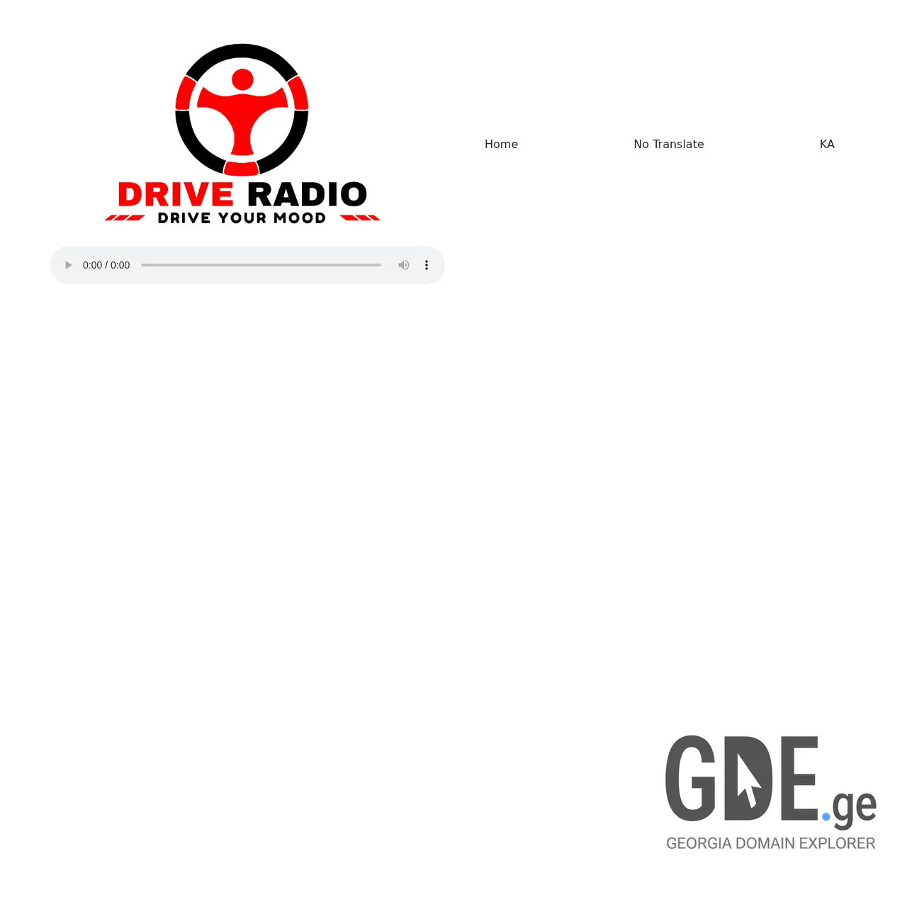 Screenshot of the site driveradio.ge at 2025-12-07