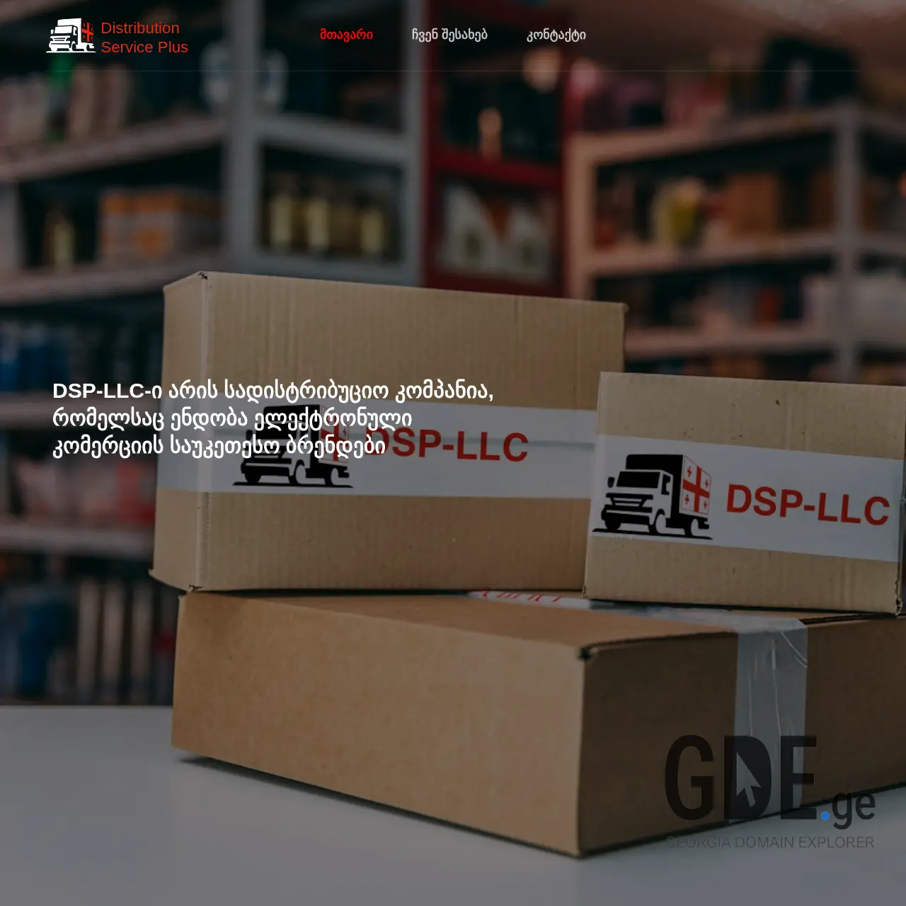 Screenshot of the site dsp-llc.ge at 2025-12-07
