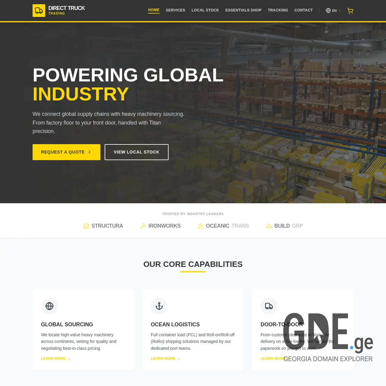 Screenshot of the site dtt.ge at 2026-01-24