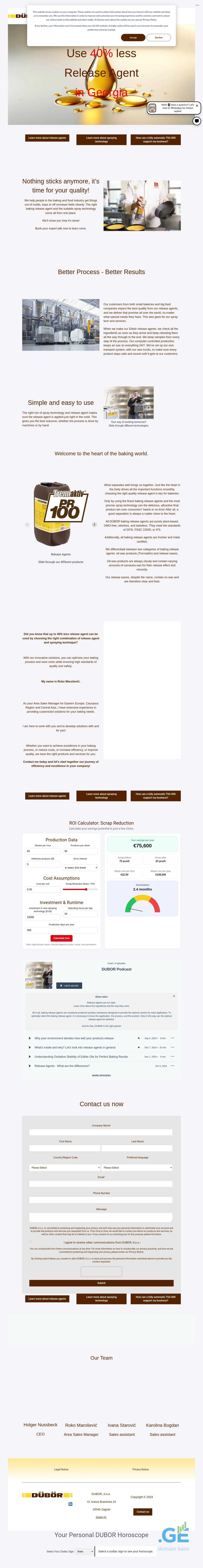 Screenshot of the site dubor.ge at 2025-10-05