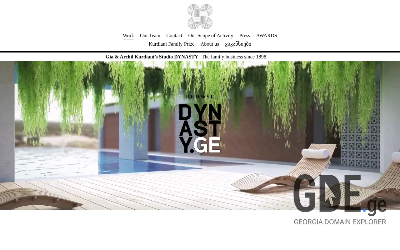 Screenshot of the site dynasty.ge at 2025-11-29