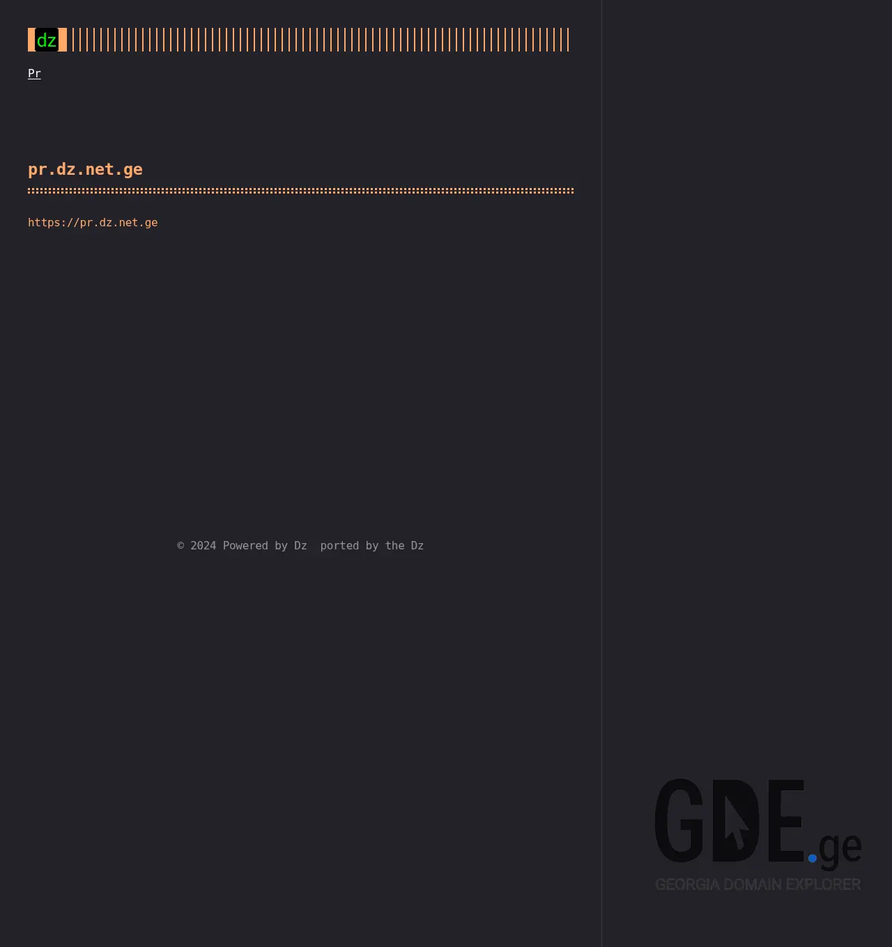 Screenshot of the site dz.net.ge at 2025-11-30