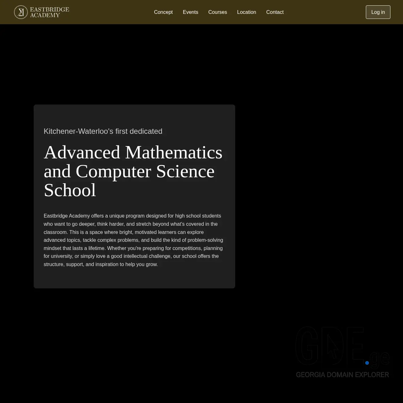 Screenshot of the site eastbrid.ge at 2025-12-07