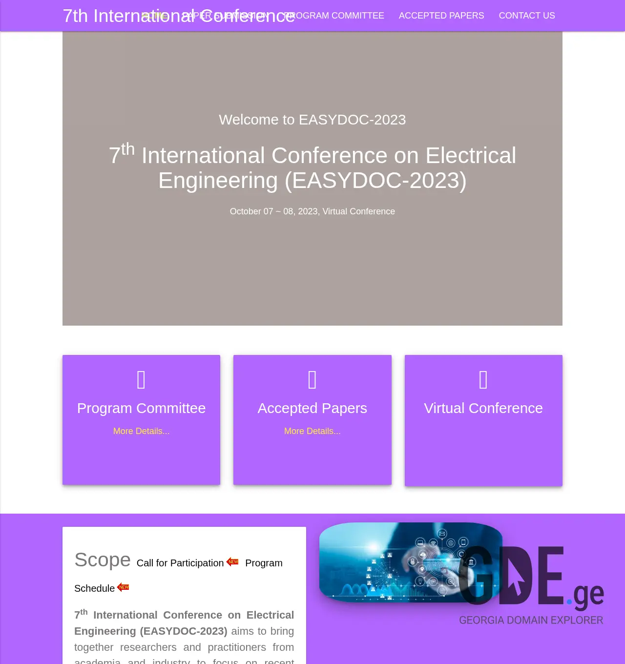Screenshot of the site easydoc.ge at 2025-12-06