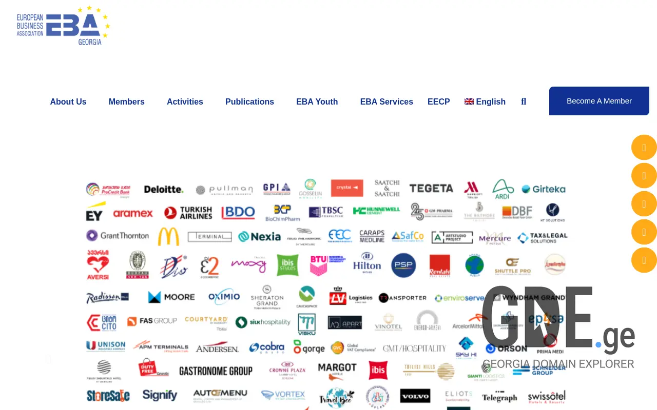 Screenshot of the site eba.ge at 2025-11-28