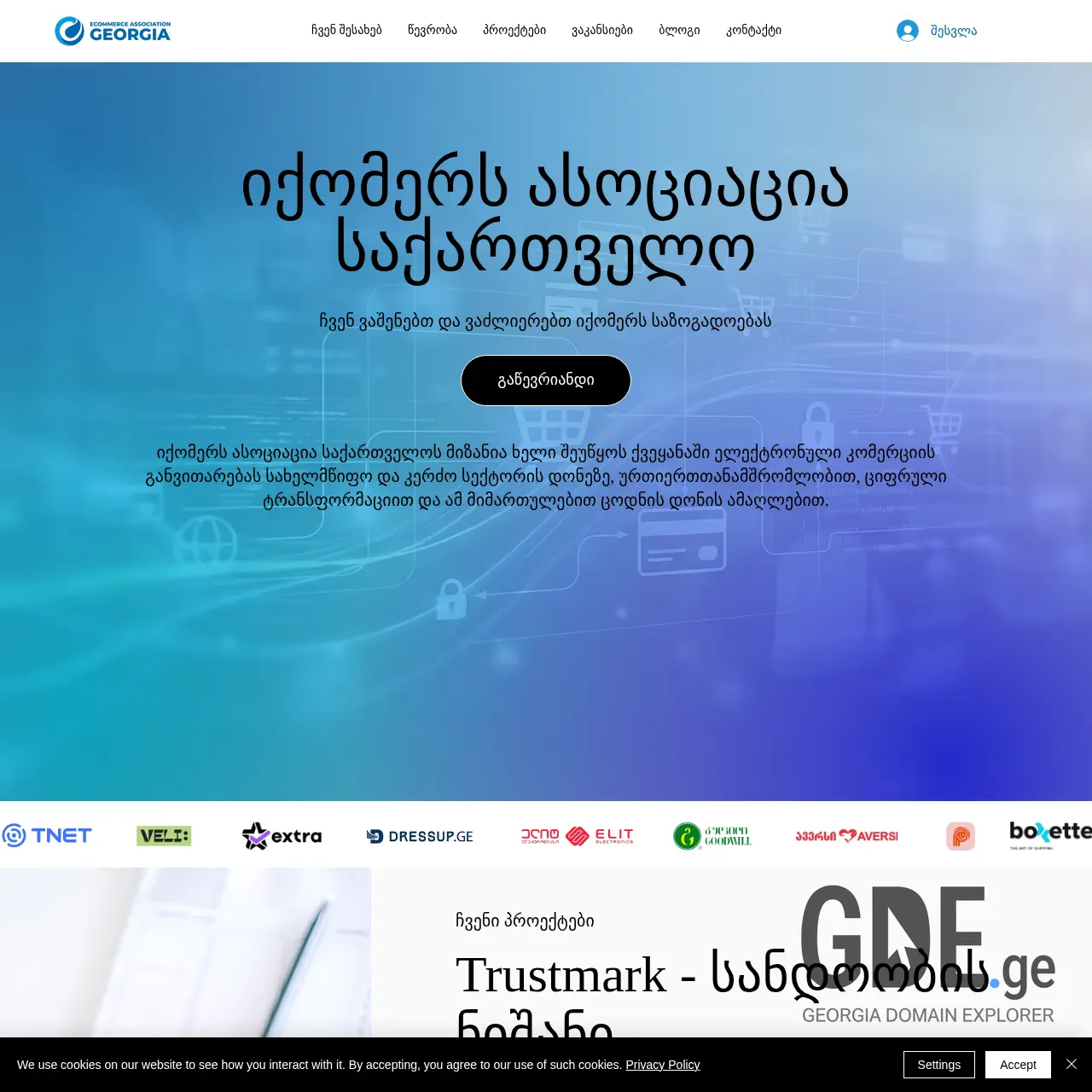 Screenshot of the site ecag.ge at 2025-12-07