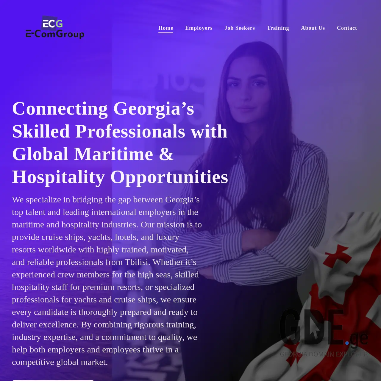 Screenshot of the site ecomgroup.ge at 2025-12-07