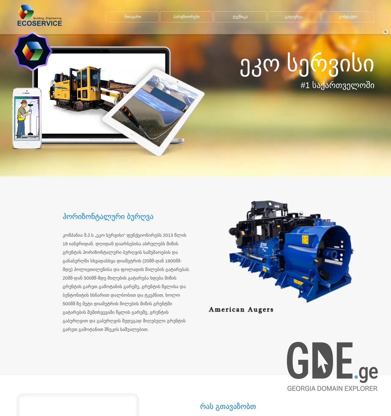 Screenshot of the site ecoservice.ge at 2025-11-30