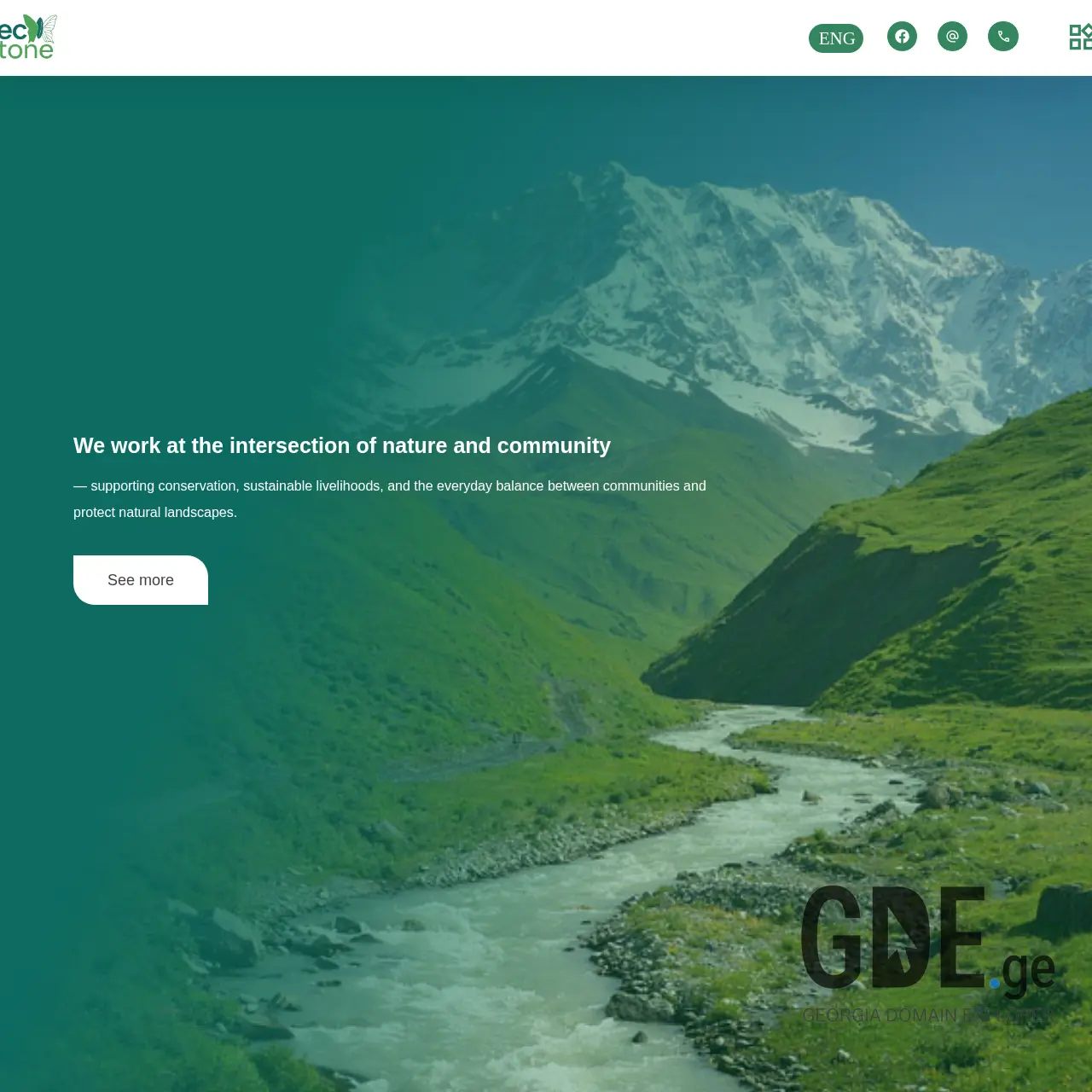 Screenshot of the site ecotone.ge at 2025-12-07