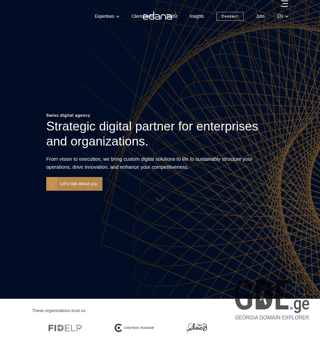 Screenshot of the site edana.ge at 2025-12-06