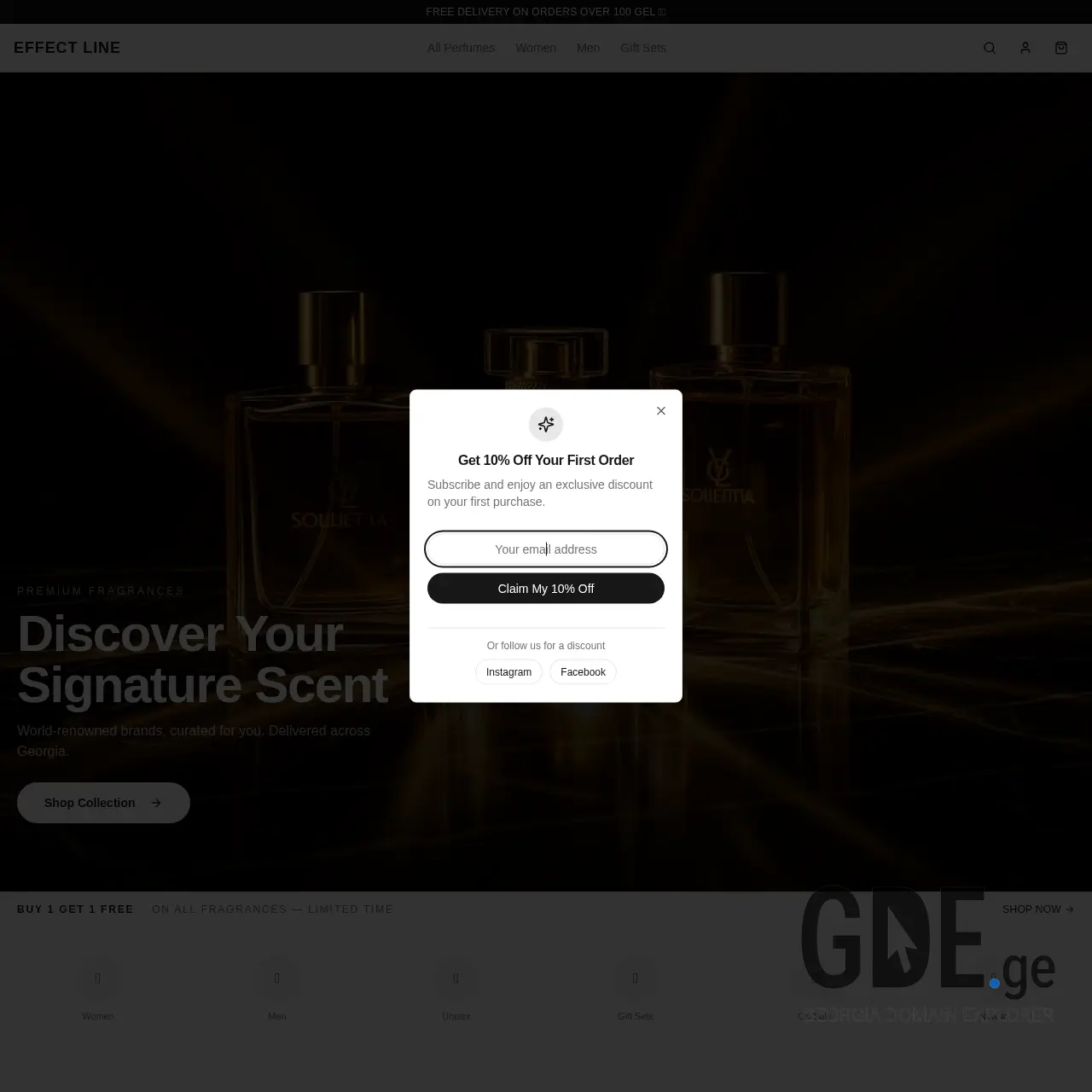 Screenshot of the site effectline.ge at 2026-02-24