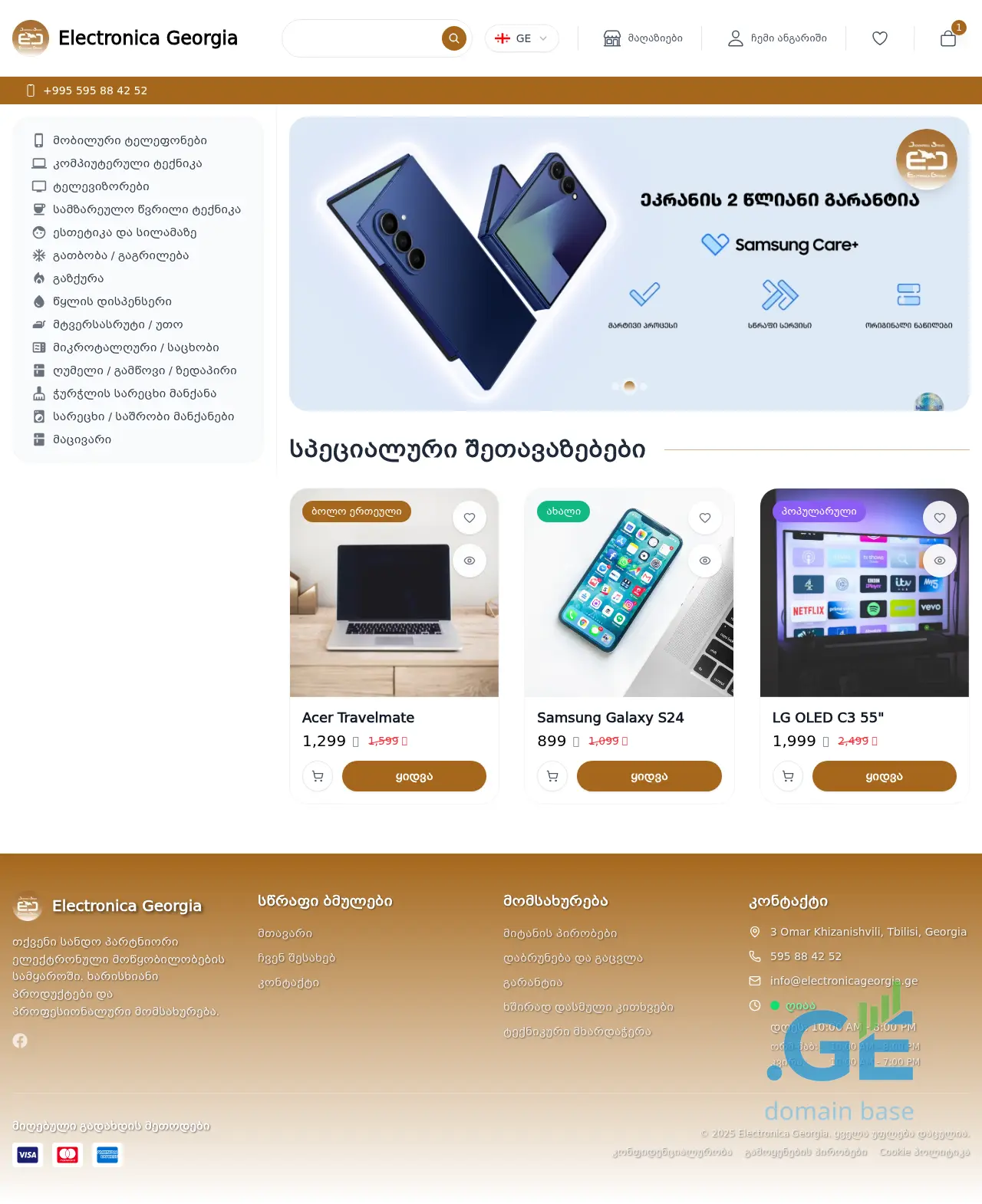Screenshot of the site electronicageorgia.ge