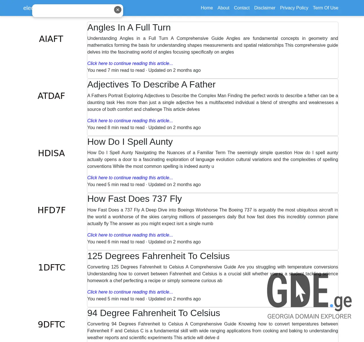 Screenshot of the site electronika.ge at 2025-11-26