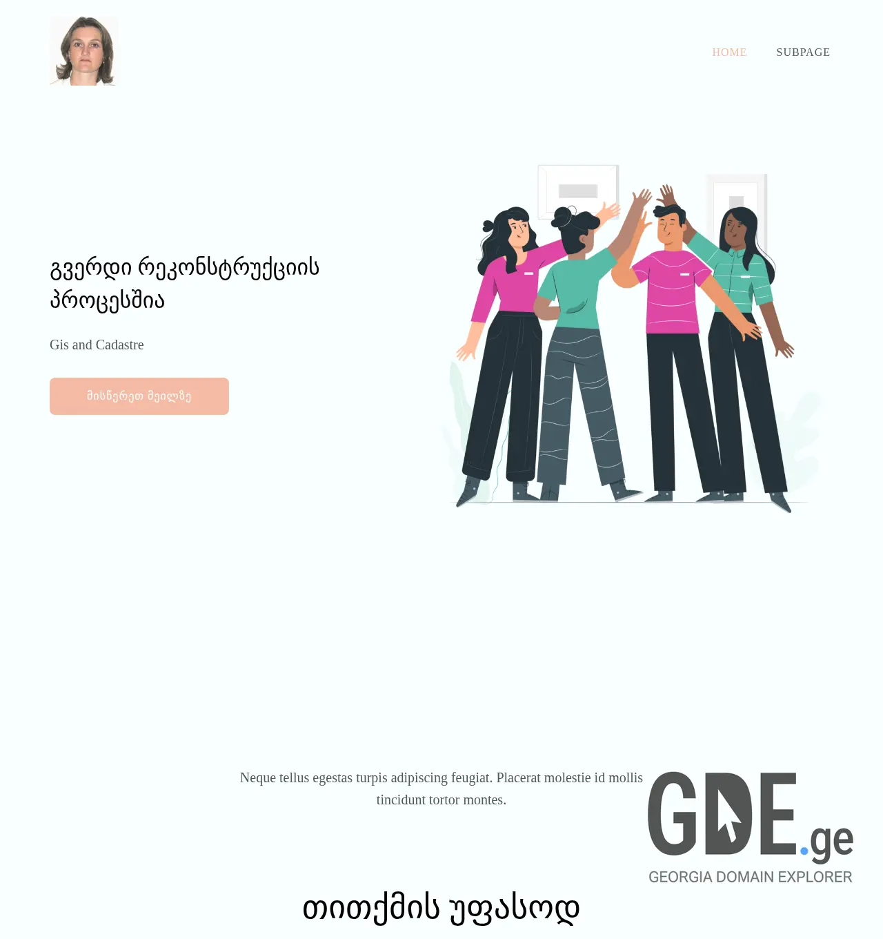 Screenshot of the site elenegis.ge at 2025-11-30