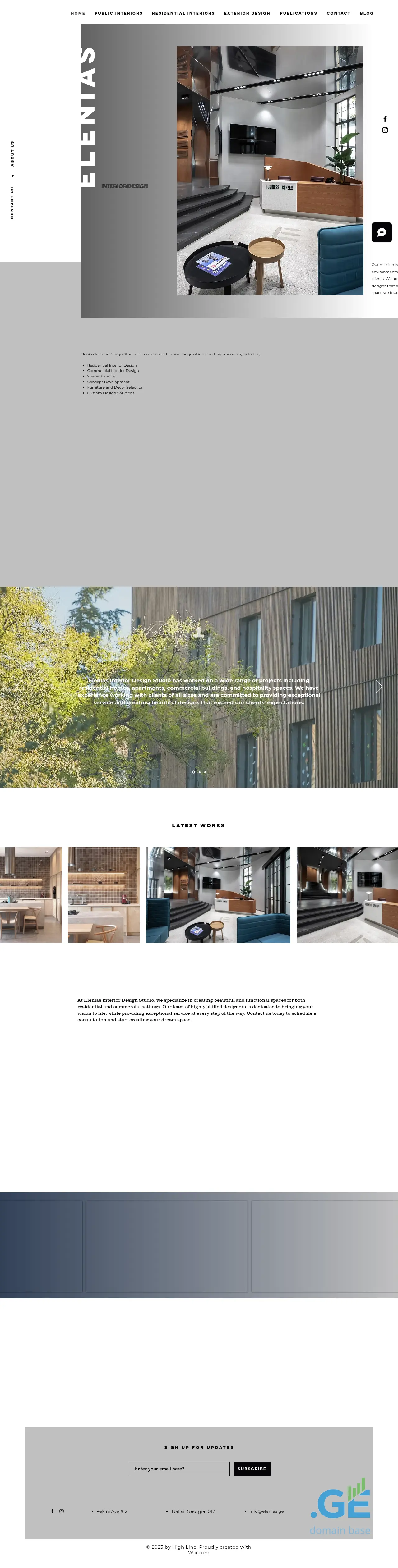Screenshot of the site elenias.ge