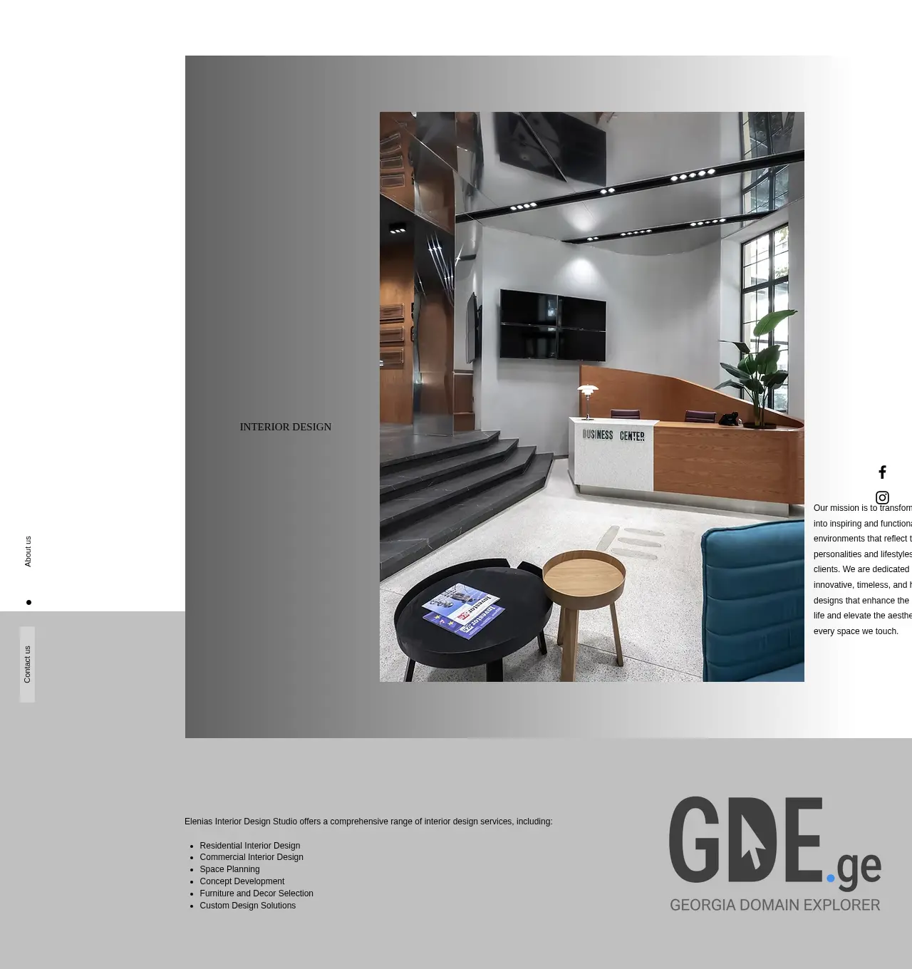 Screenshot of the site elenias.ge at 2025-11-30