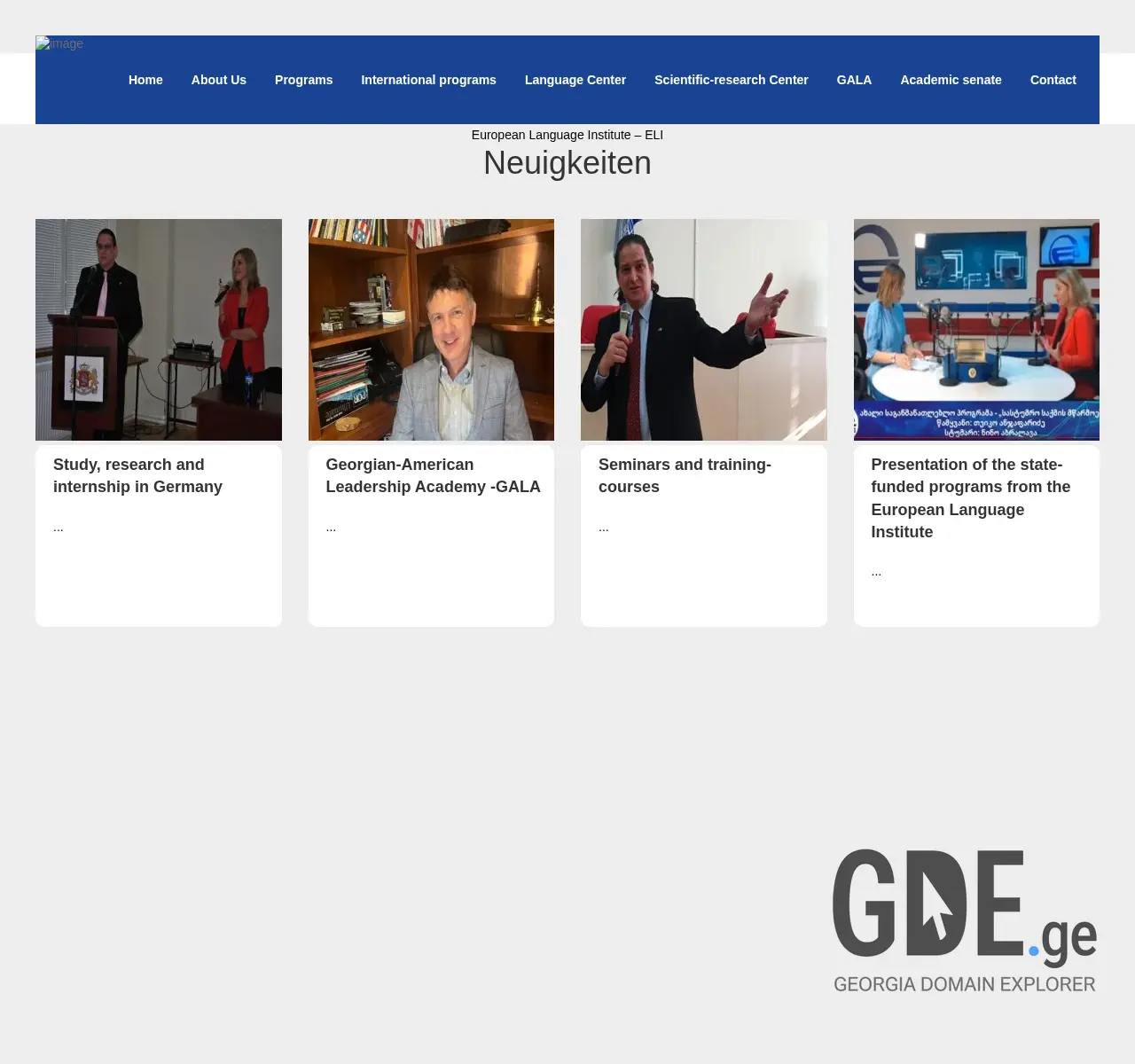 Screenshot of the site eli.ge at 2025-11-26