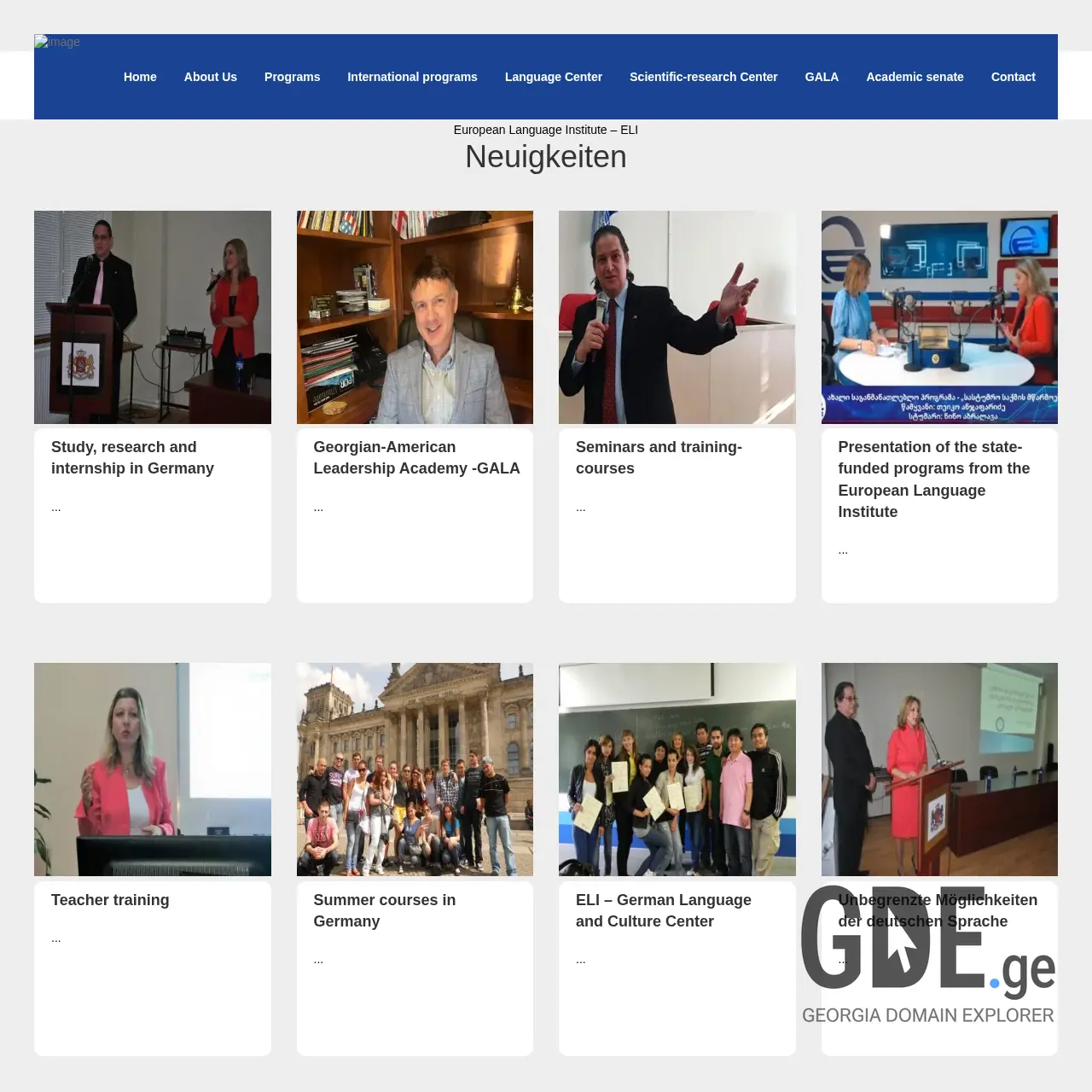 Screenshot of the site eli.ge at 2025-12-19