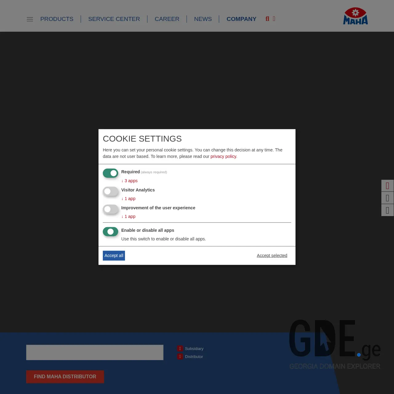 Screenshot of the site elistech.ge at 2025-12-07