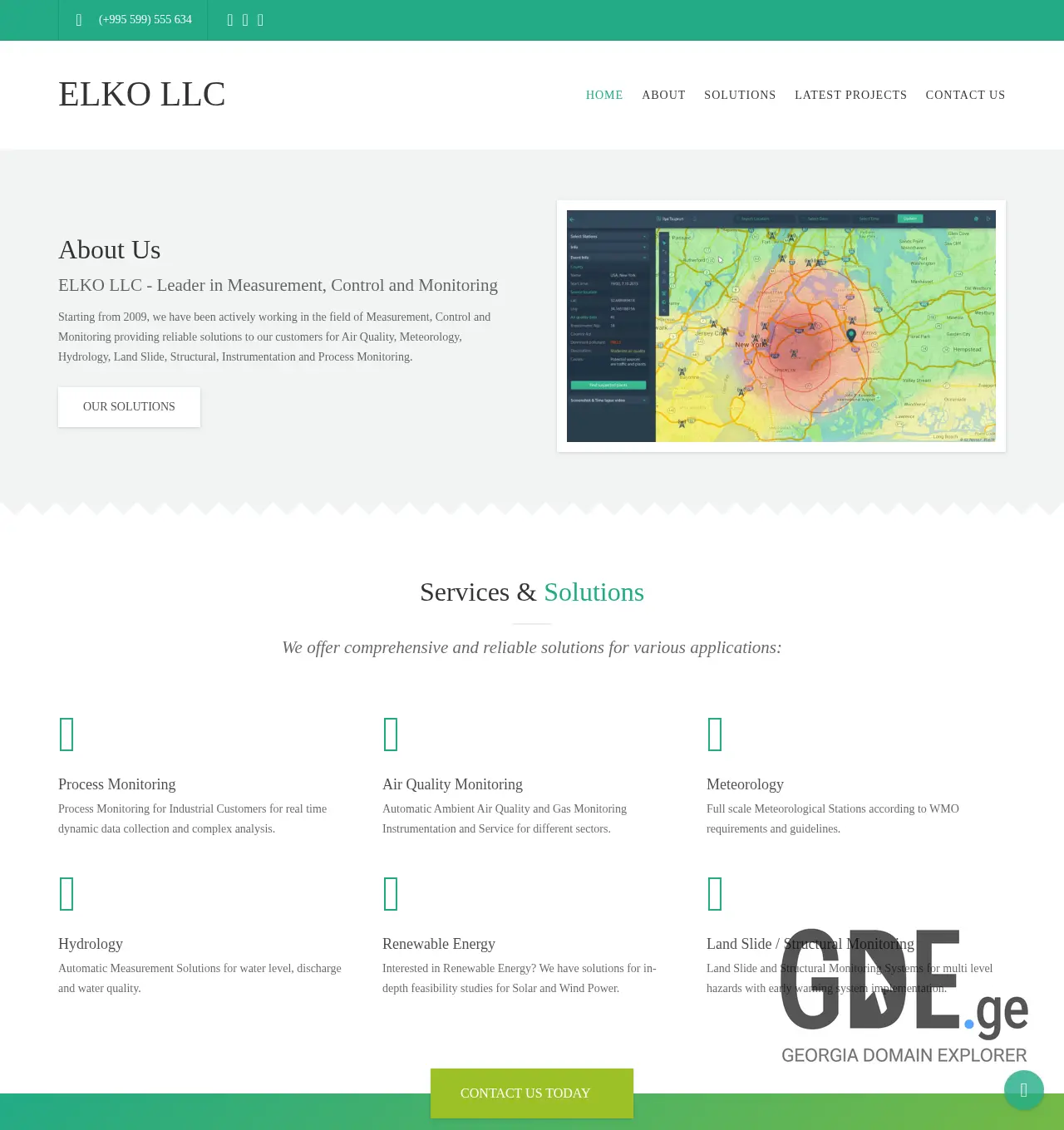 Screenshot of the site elko.ge at 2025-11-30