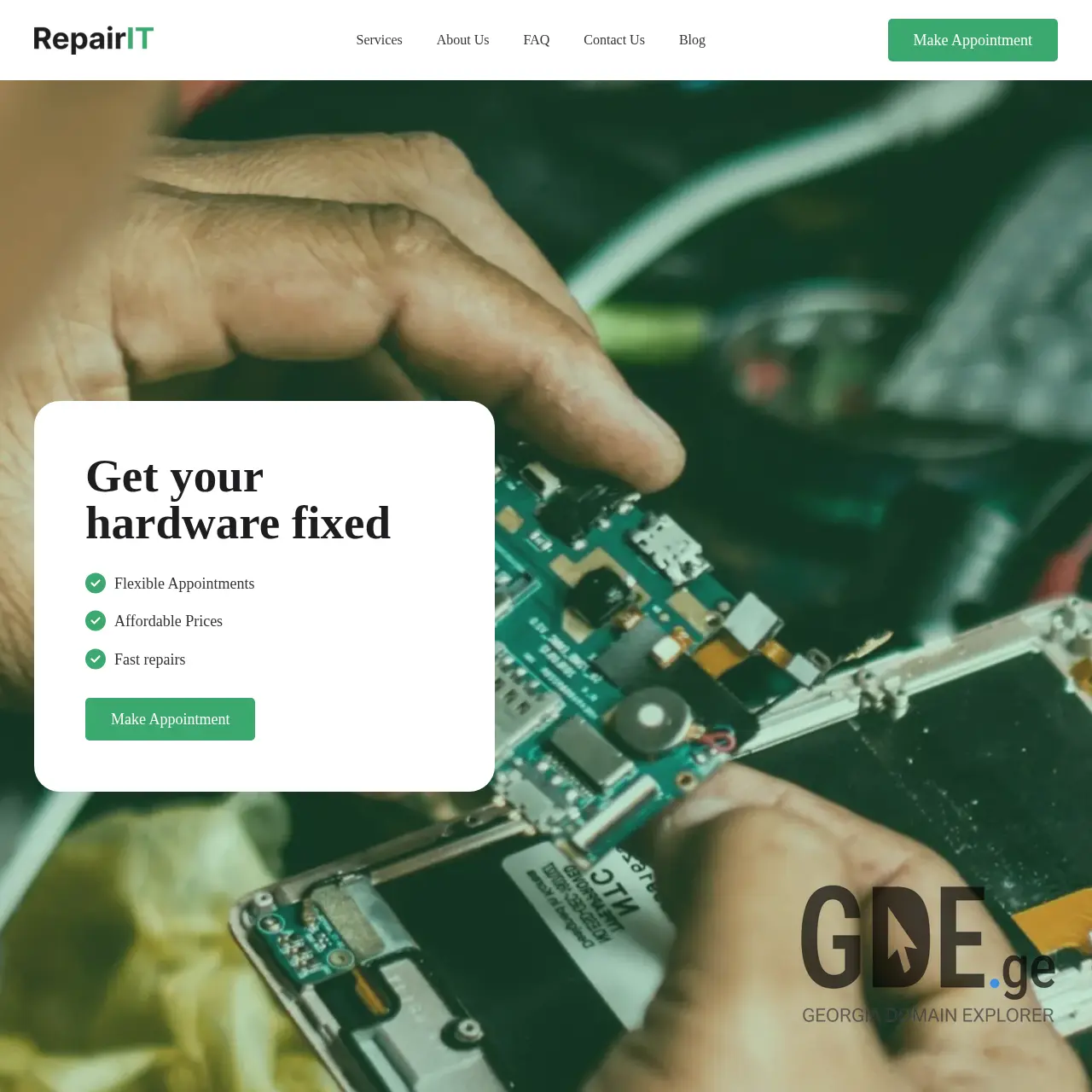 Screenshot of the site ellipse.ge at 2025-12-07