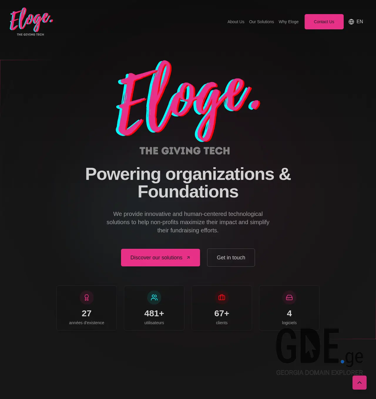 Screenshot of the site elo.ge at 2025-11-30