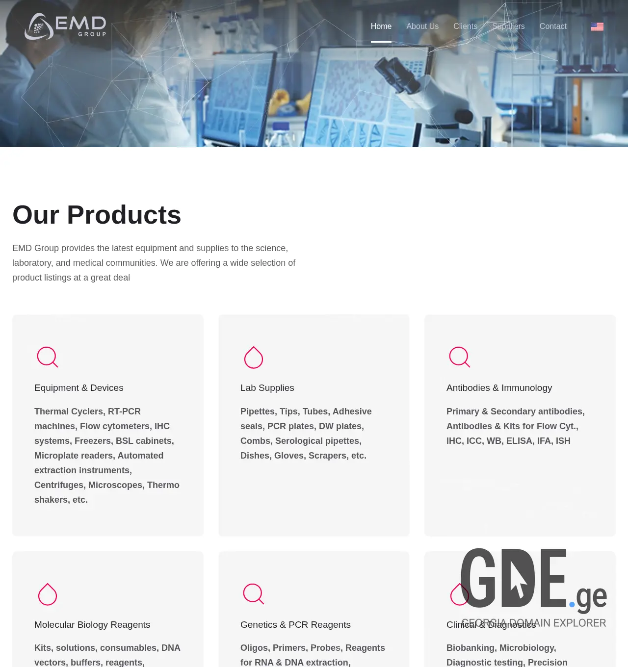 Screenshot of the site emd.ge at 2025-11-30