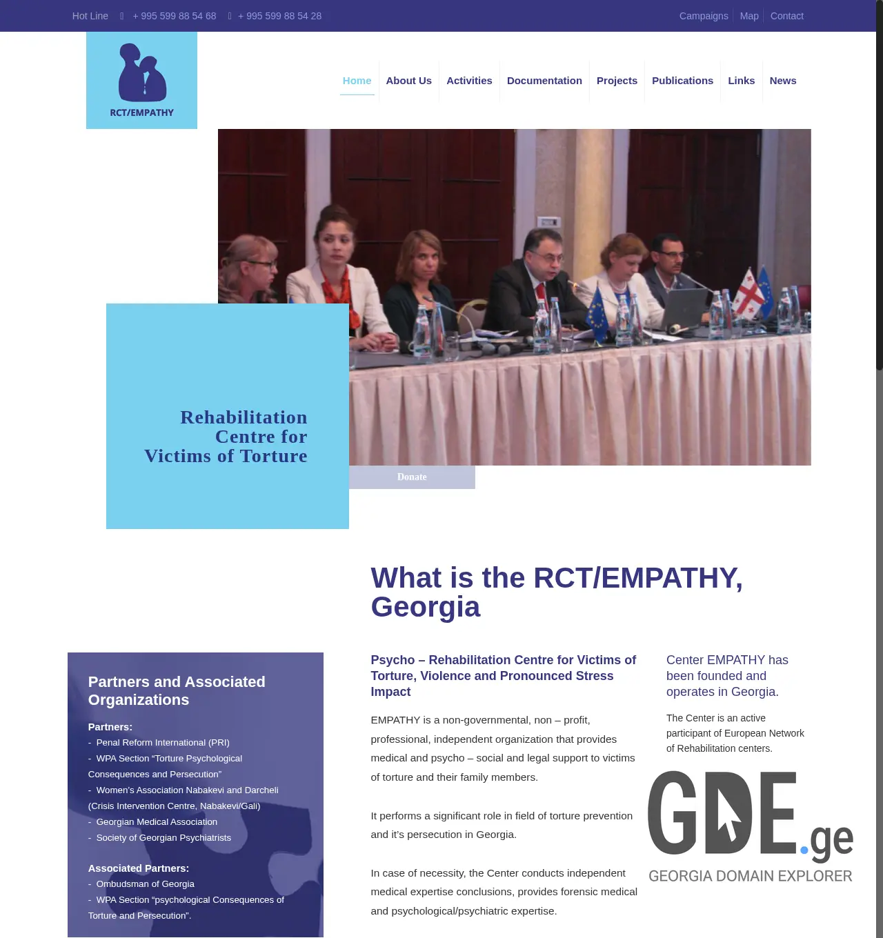 Screenshot of the site empathy.ge at 2025-12-02