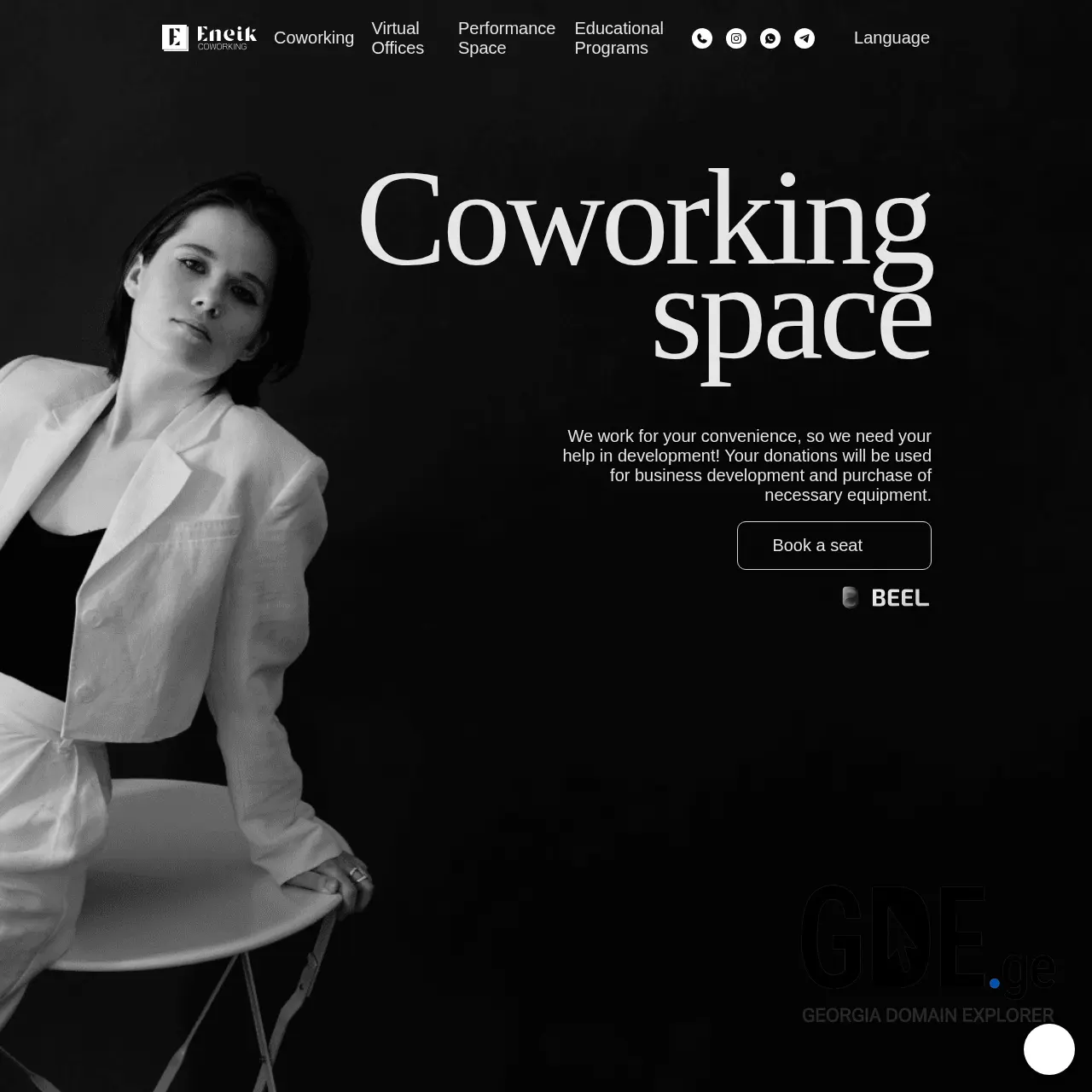 Screenshot of the site eneik.ge at 2025-12-07