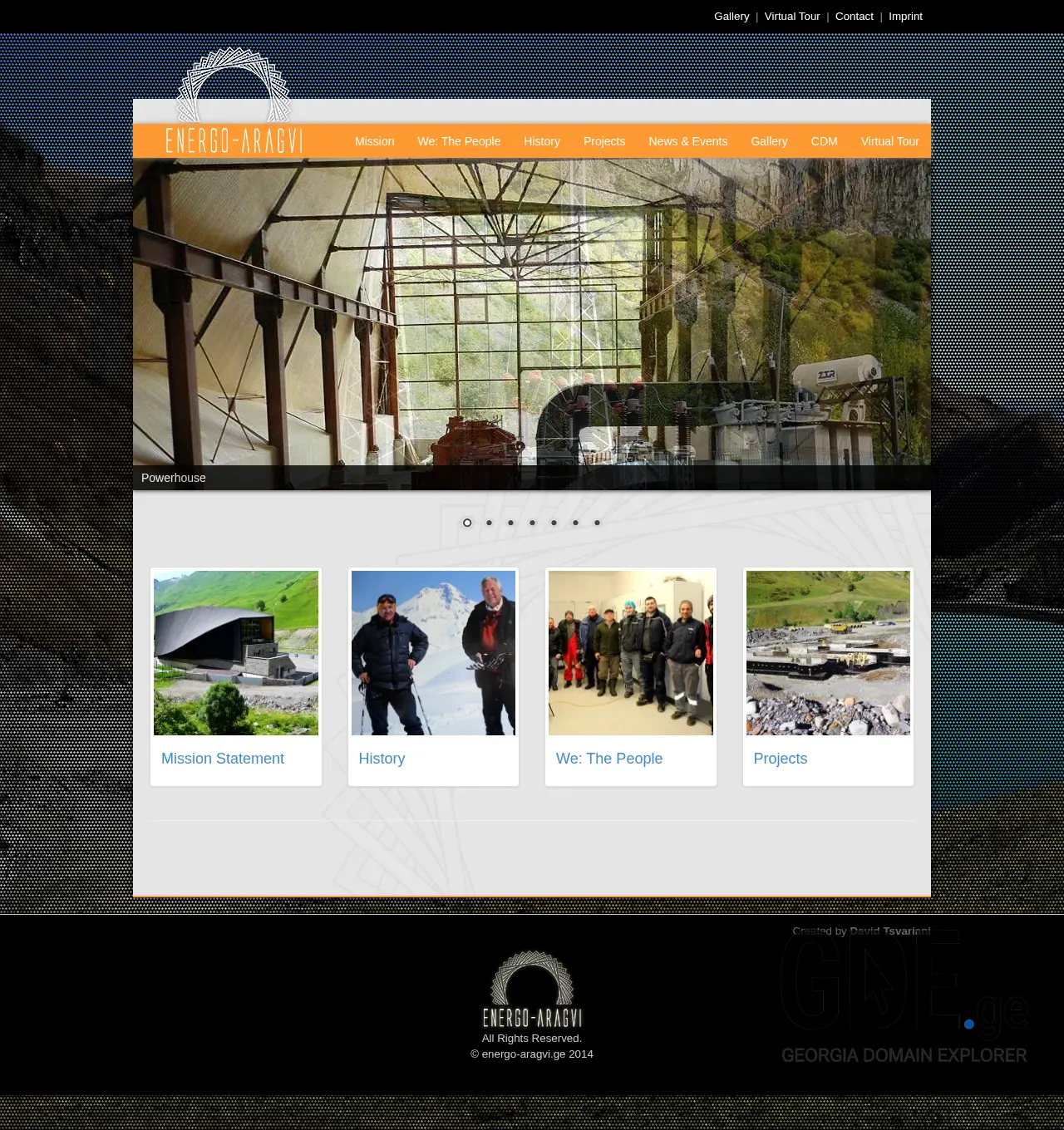 Screenshot of the site energo-aragvi.ge at 2025-12-02