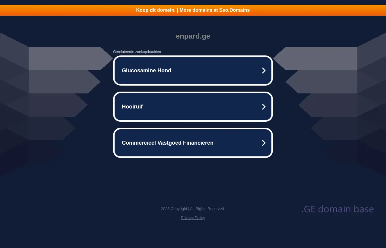Screenshot of the site enpard.ge at 2025-09-04