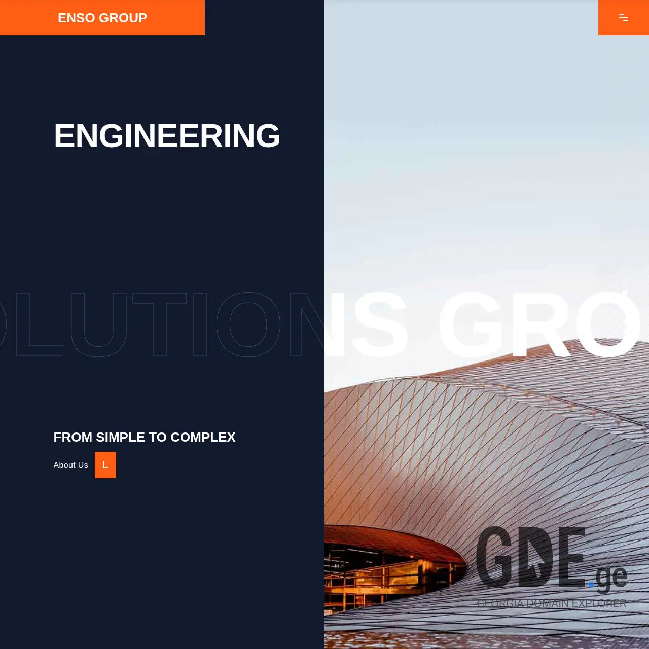Screenshot of the site ensogroup.ge at 2025-12-07