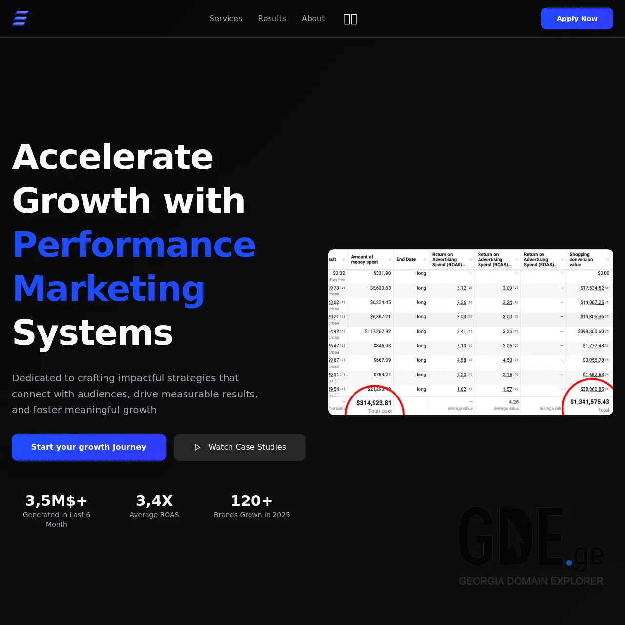 Screenshot of the site erko.ge at 2025-12-07