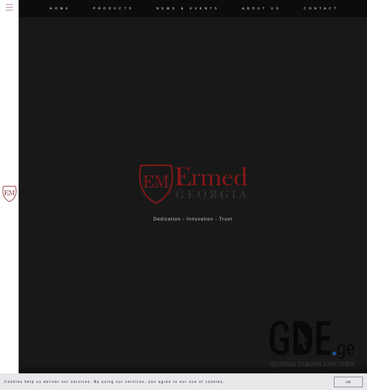 Screenshot of the site ermedgeorgia.ge at 2025-12-02