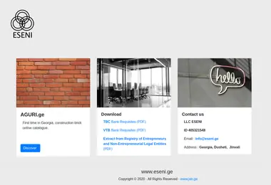 Screenshot of eseni.ge