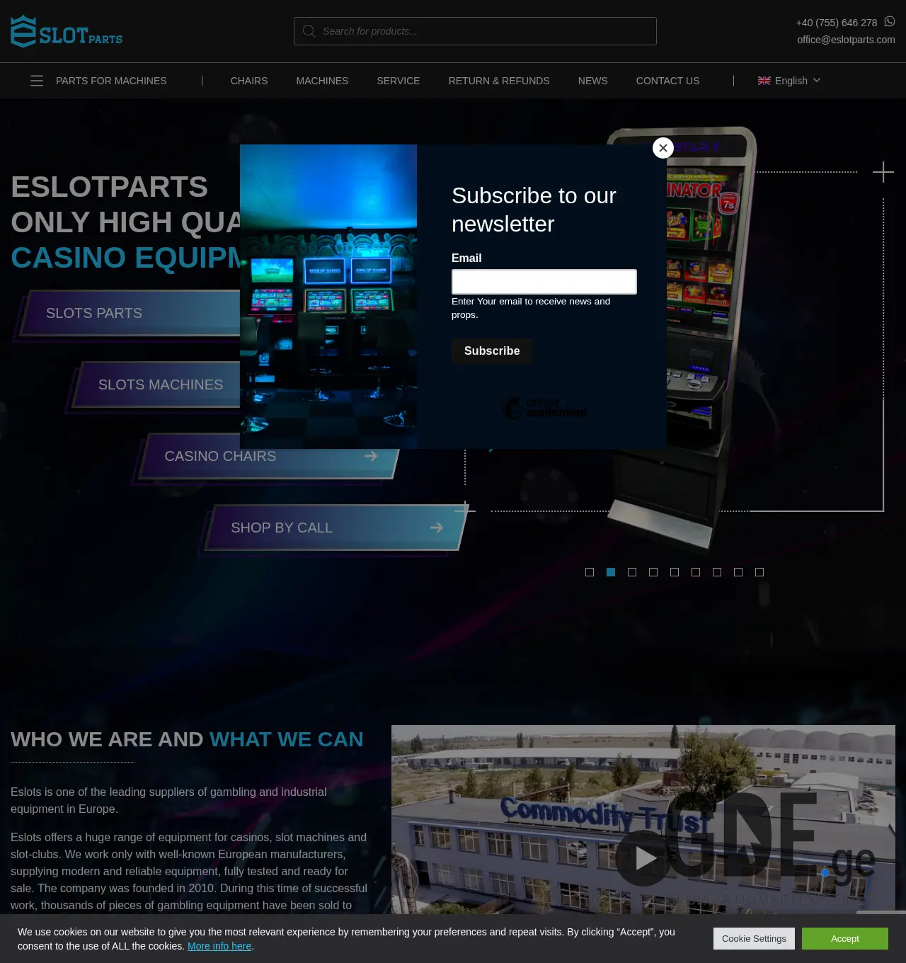 Screenshot of the site eslots.ge at 2025-11-30