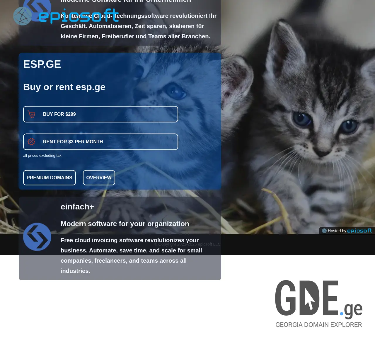 Screenshot of the site esp.ge at 2025-11-26