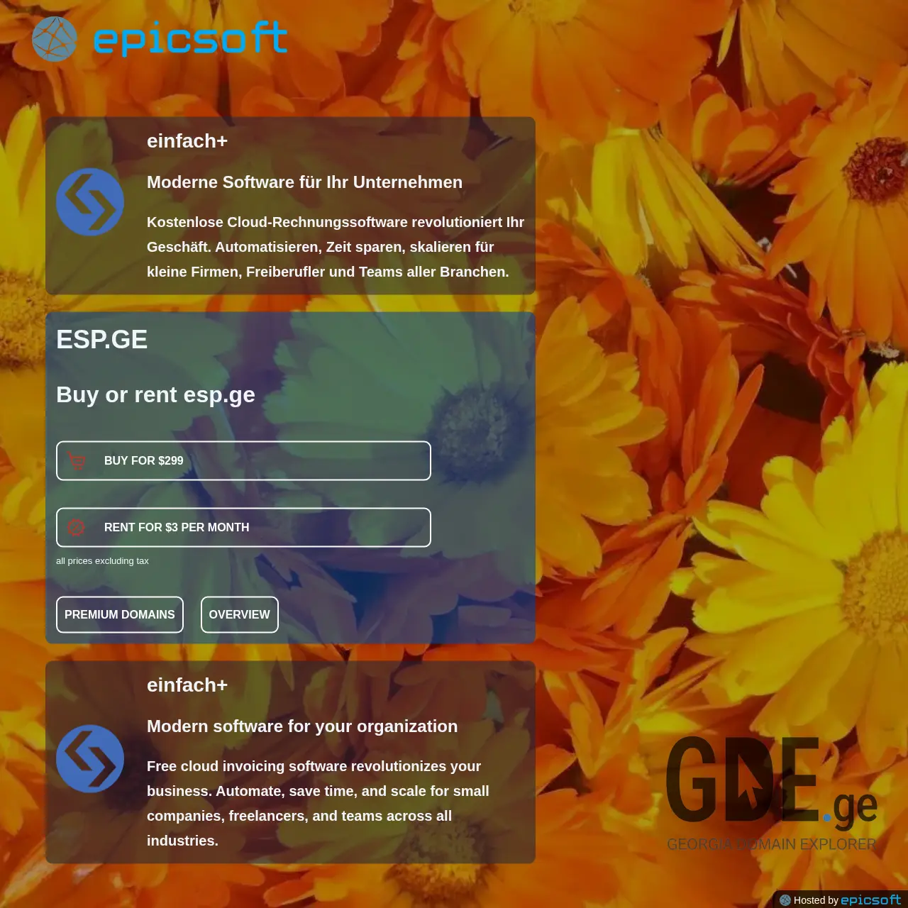 Screenshot of the site esp.ge at 2025-12-19