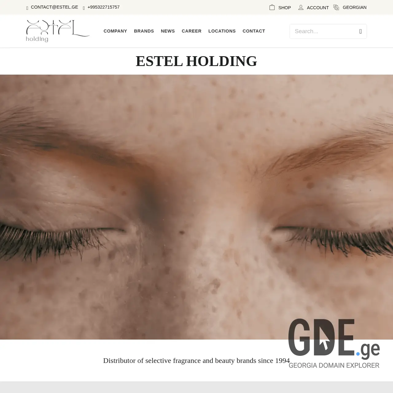 Screenshot of the site estel.ge at 2025-12-07