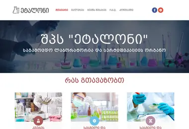 etalonilab.ge-ის ეკრანის სურათი