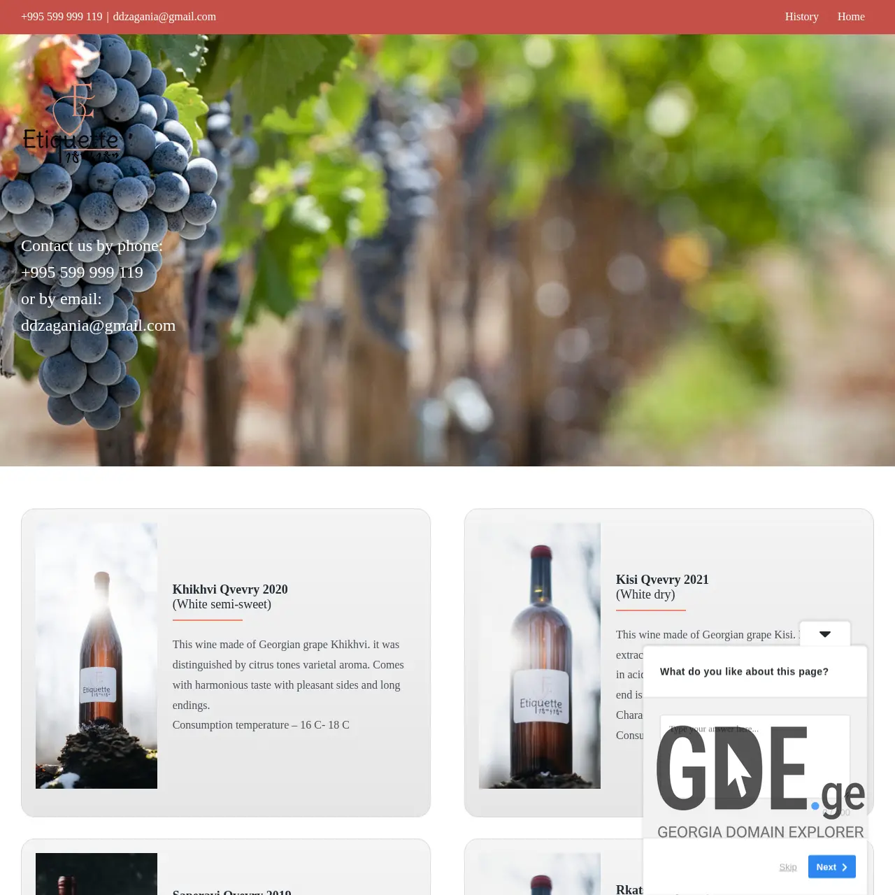 Screenshot of the site etiquette.ge at 2025-12-07