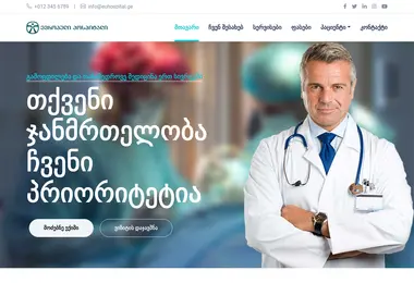 Скриншот euhospital.ge