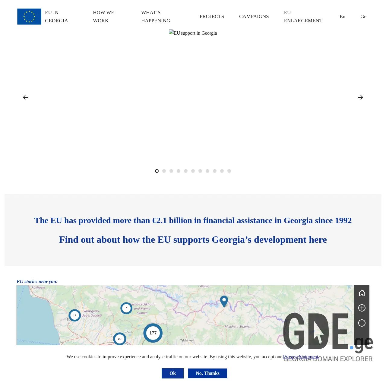 Screenshot of the site euingeorgia.ge at 2025-12-07