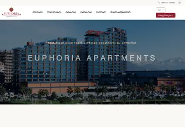 euphoriaapartments.ge-ის ეკრანის სურათი