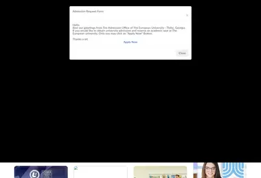 Screenshot of europeanuniversity.ge