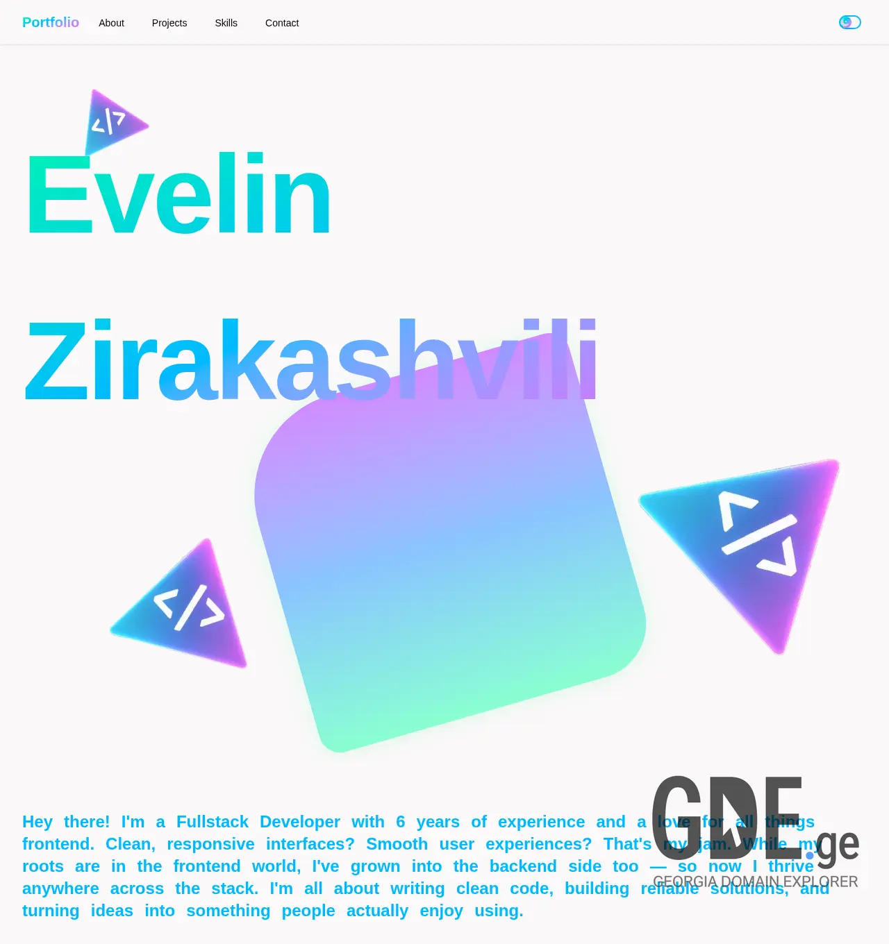 Screenshot of the site evelin.ge at 2025-11-30