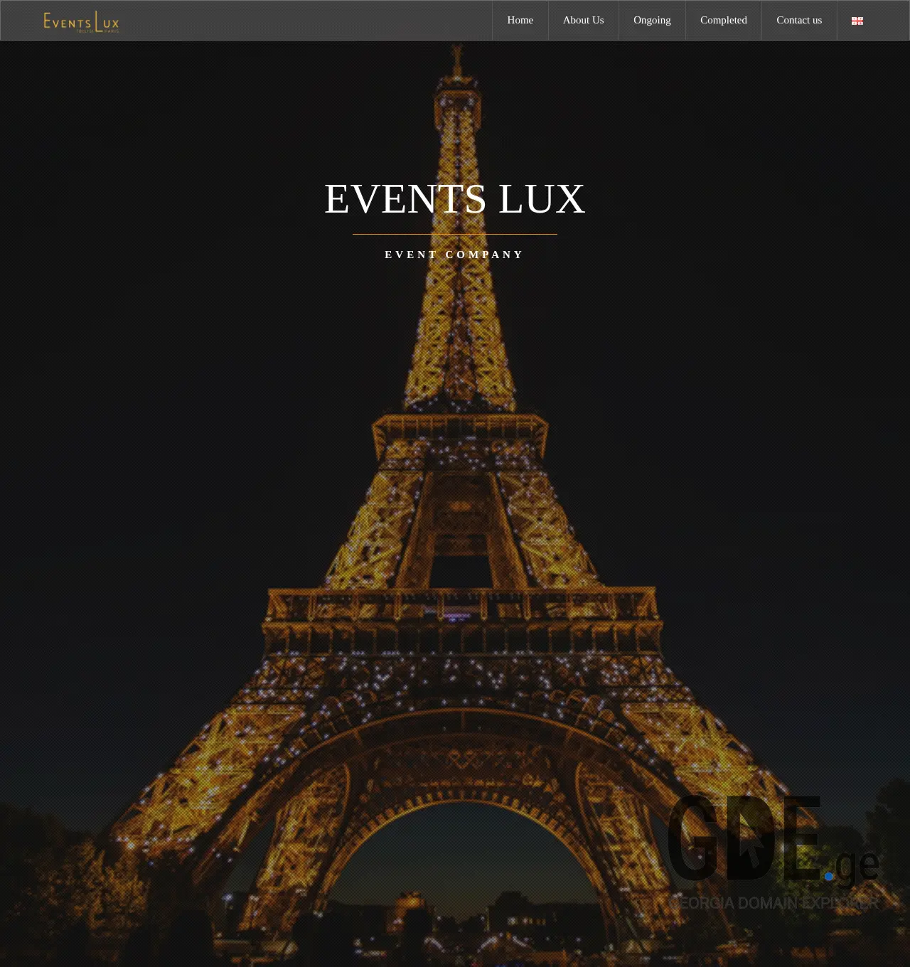 Screenshot of the site eventslux.com.ge at 2025-11-29