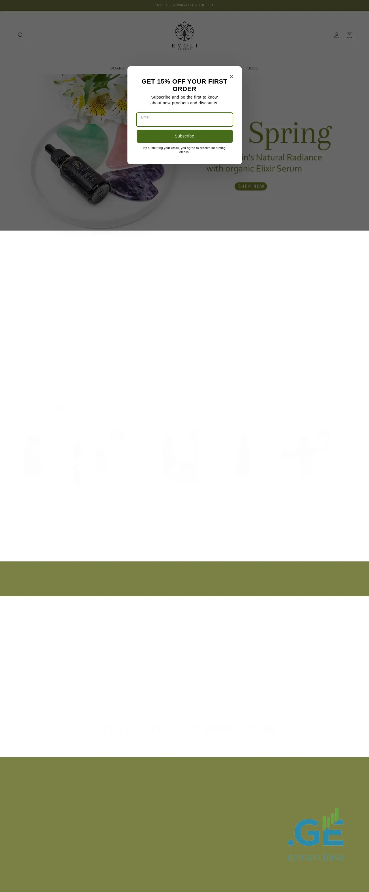 Screenshot of the site evoliorganics.ge at 2025-09-13