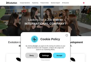 Screenshot of evolution.ge