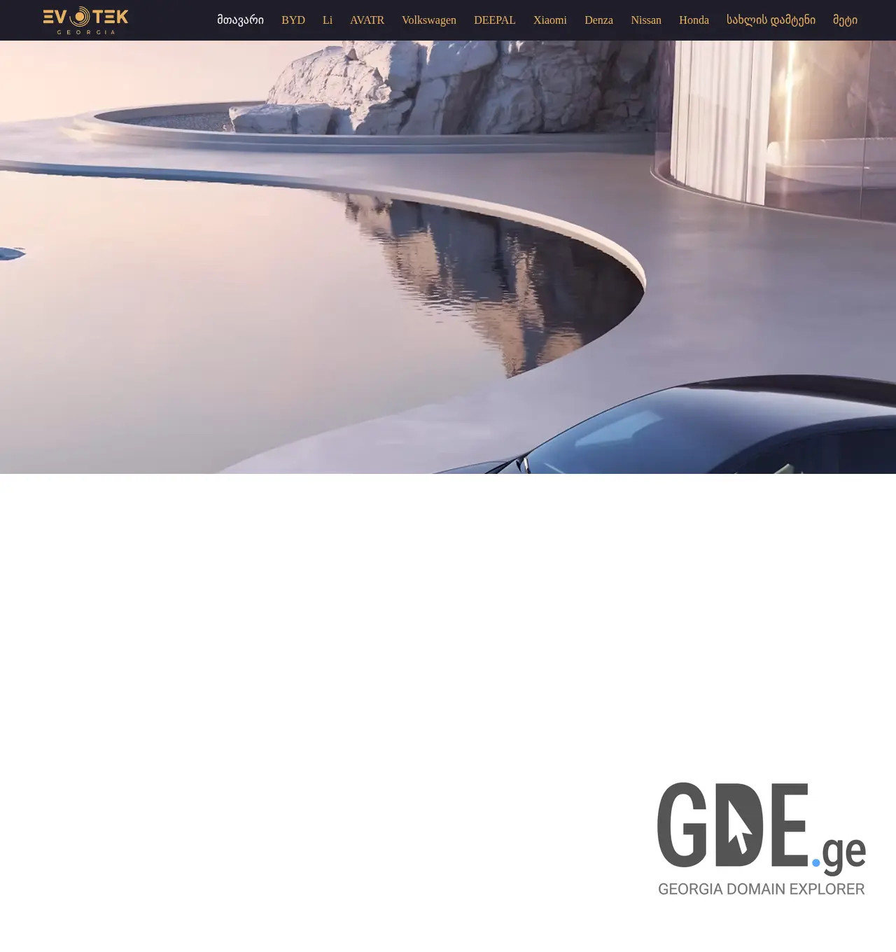 Screenshot of the site evotek.ge at 2025-11-30